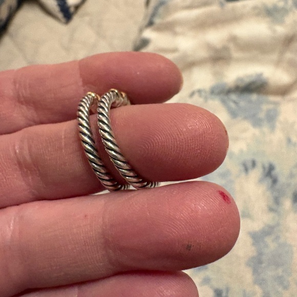 David Yurman Gold and Silver Cable Rings - Picture 3 of 5